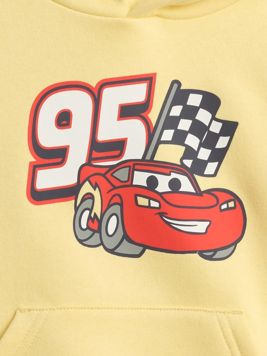 Худи Relaxed Logo с Микки Маусом Gap, желтый Lightning McQueen — фото 3