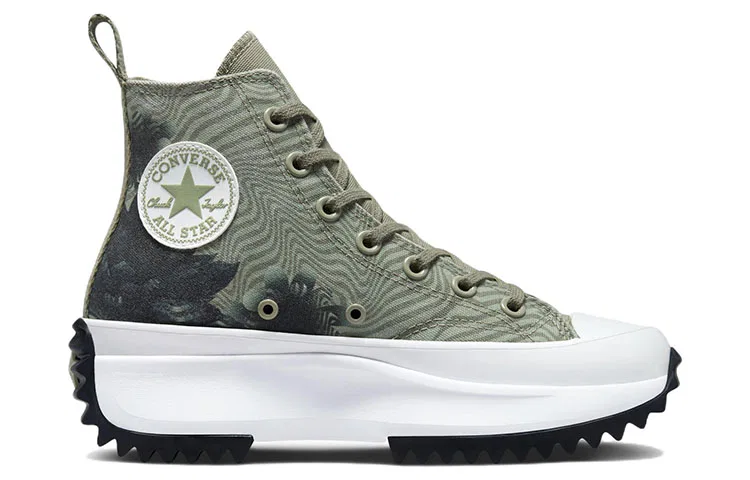 Детские кеды из канваса с платформой Run Star Hike Converse, Green — фото 3