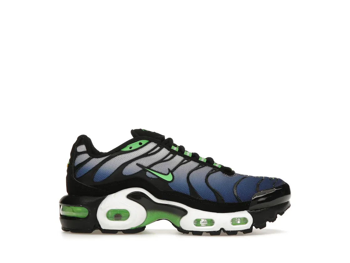 Детские кроссовки Lifestyle Nike Air Max Plus, Black/White/Deep Royal/Scream Green