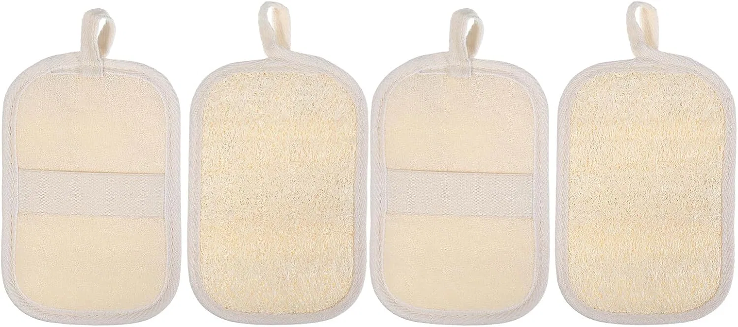Набор мочалок для тела, MAGICLULU, 4 шт, 15x10x1 см, Beige