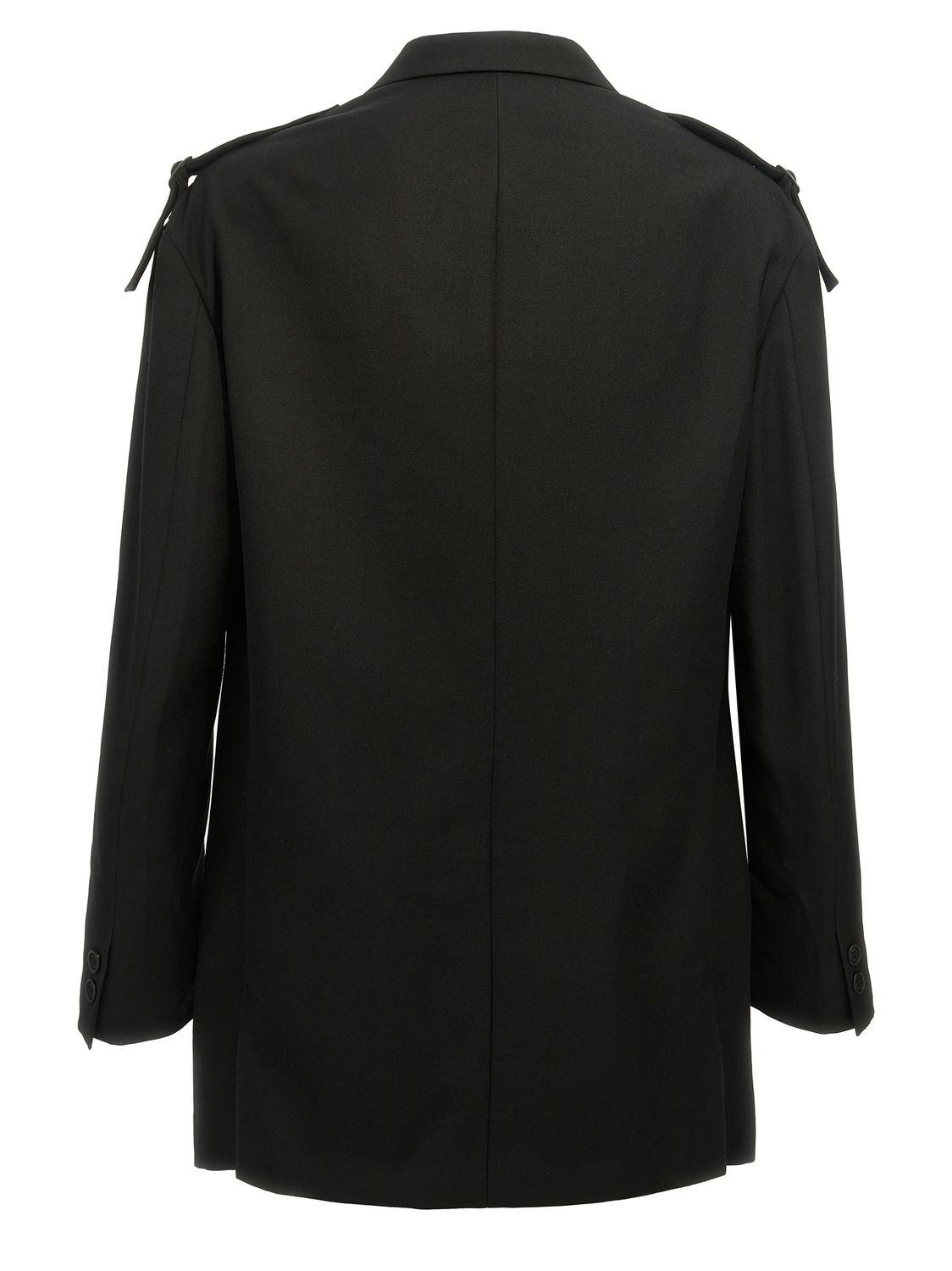 Однобортный пиджак с ремешком Yohji Yamamoto, черный — фото 2