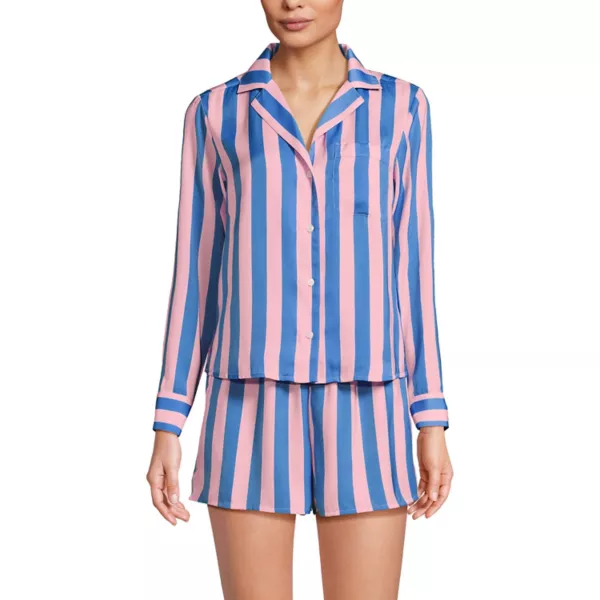 

Женский пижамный комплект из 2 предметов: верх и шорты Lands' End, цвет rose pink brisk blue