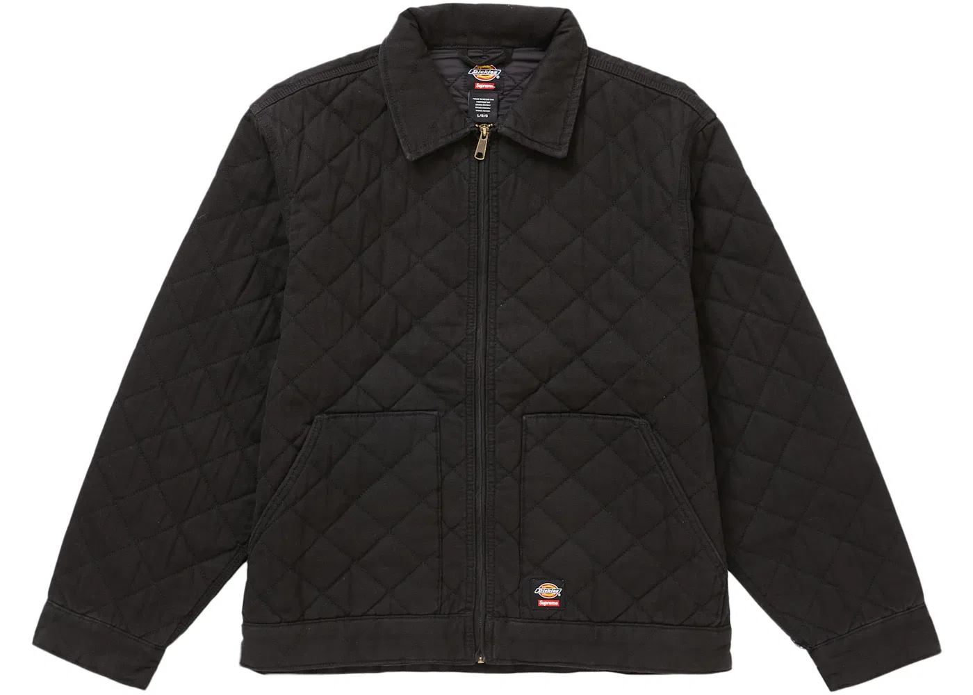 Мужская куртка стеганая джинсовая Supreme x Dickies Quilted Denim Work Jacket, Black