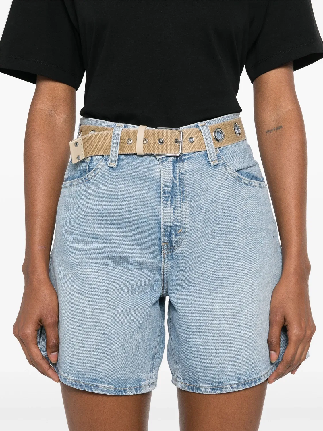 Шорты из денима с завышенной талией Levi's, голубой — фото 4