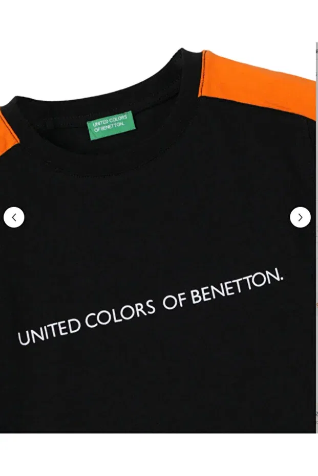 Детская футболка с принтом Benetton, Black — фото 3