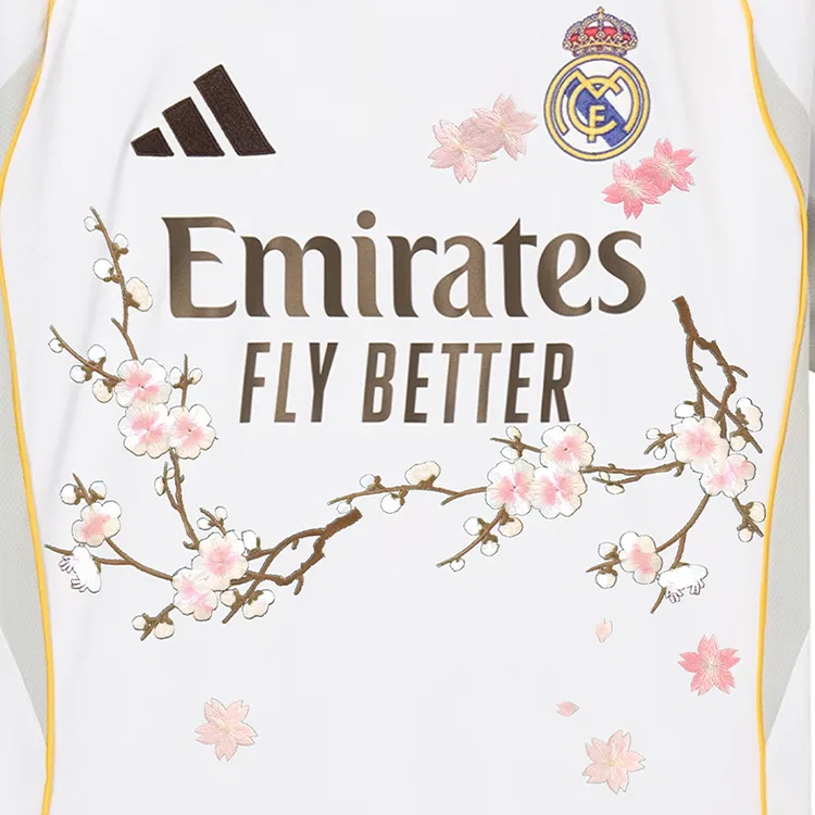 Детская футболка с принтом Real Madrid Soccer Jerseys Adidas, White Pink — фото 4