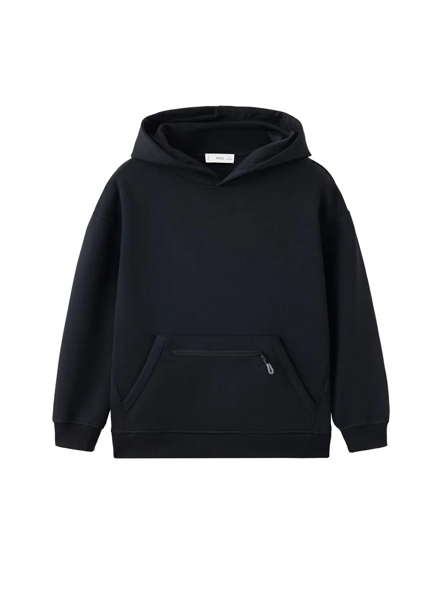 Детская толстовка MANGO KIDS 'ZIPSET' черного цвета