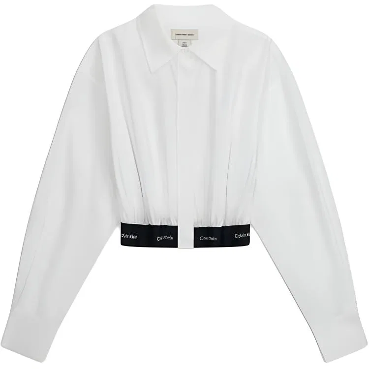 Женская рубашка с воротником Calvin Klein, Moon White