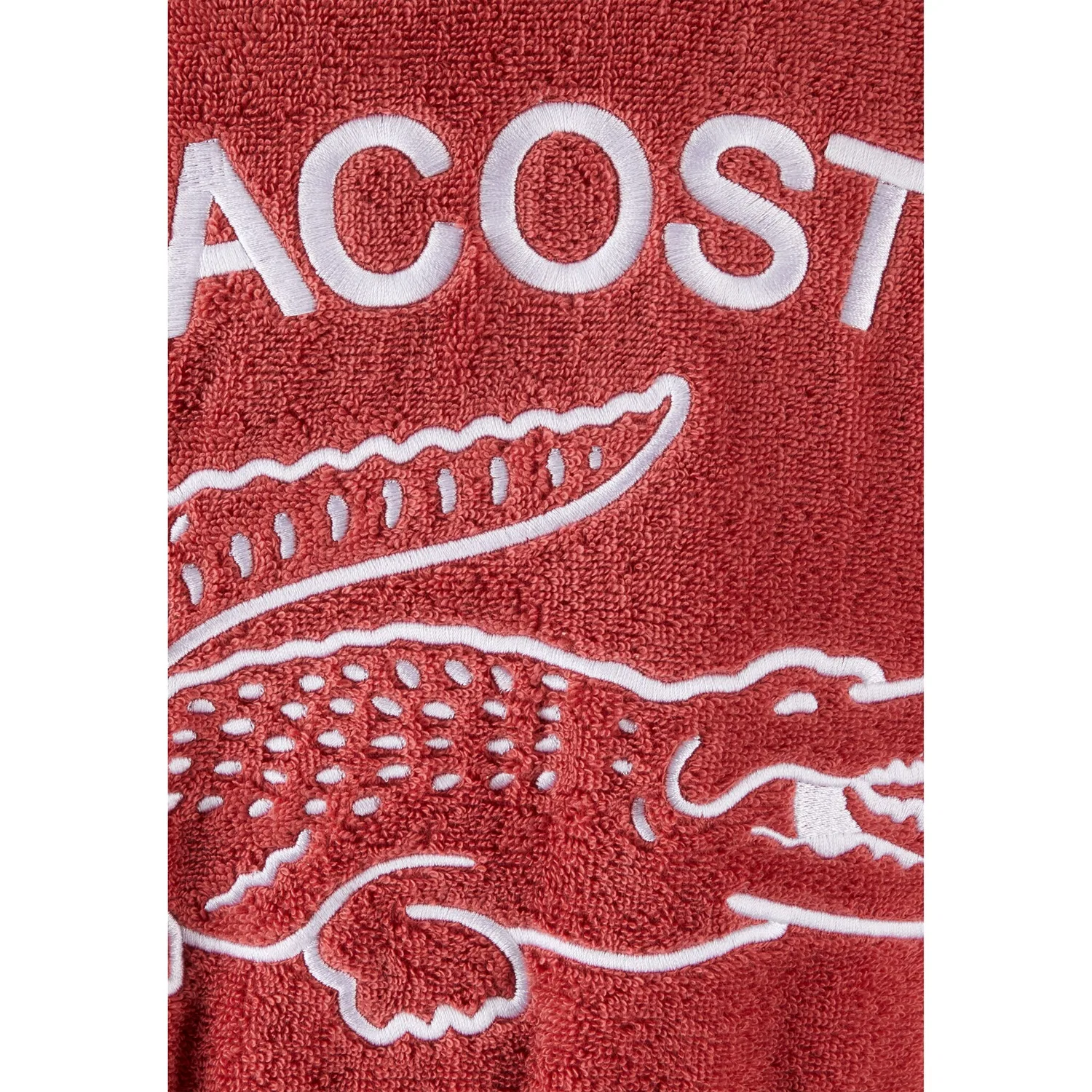 Халат Lacoste Sierra, хлопковый, с вышивкой крокодил — фото 4