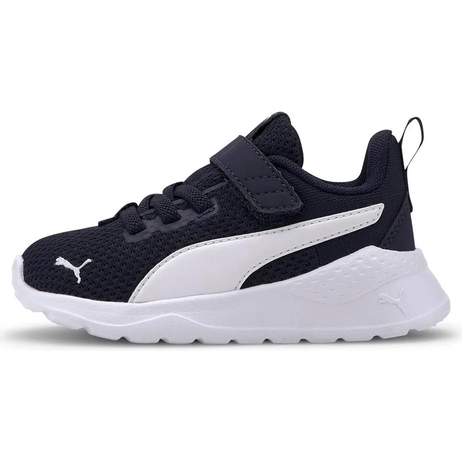 Кроссовки повседневные детские Puma Anzarun Lite Ac Inf, Зелено-черно-белый — фото 3