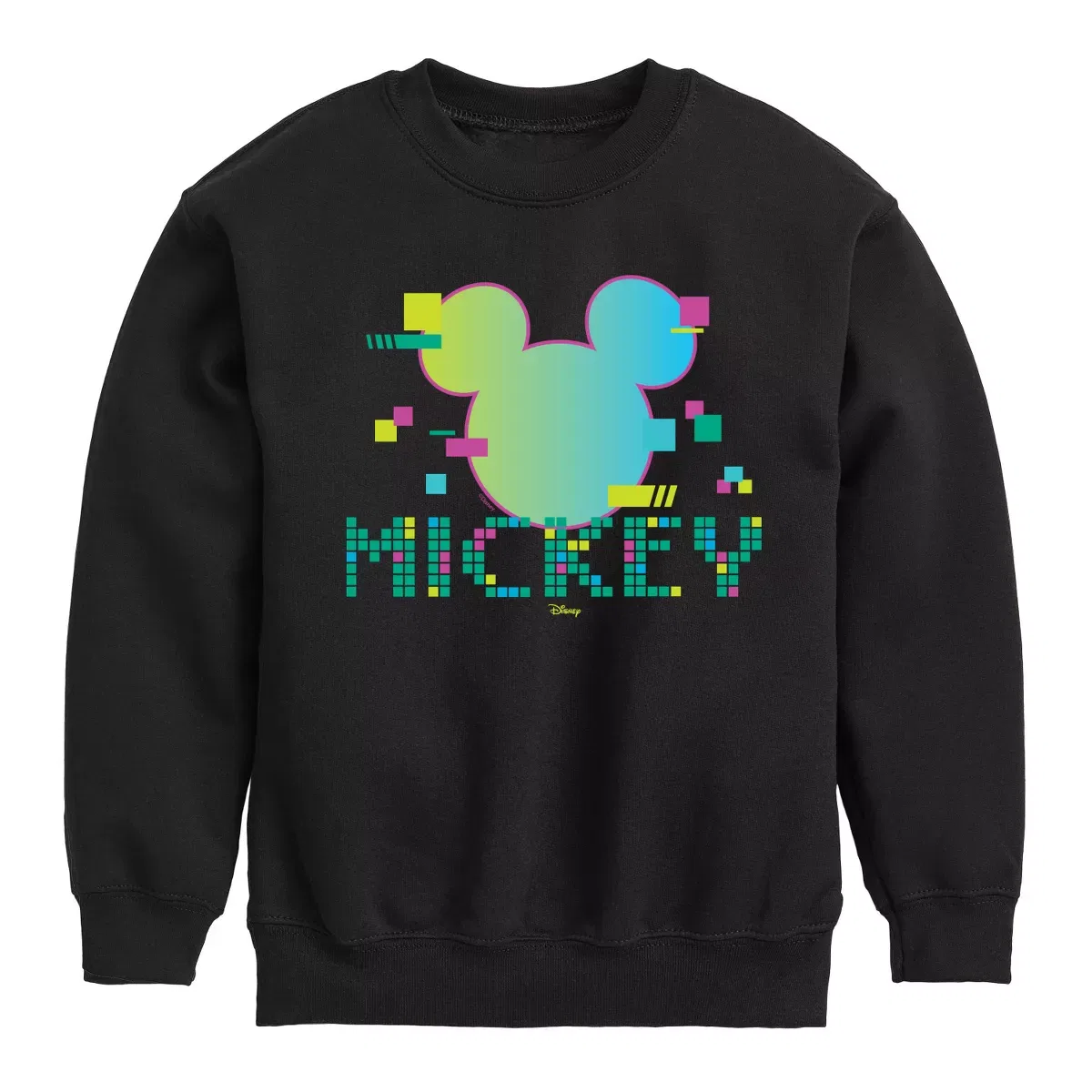 Детский свитшот с принтом 8 Bit Mickey Disney, Black