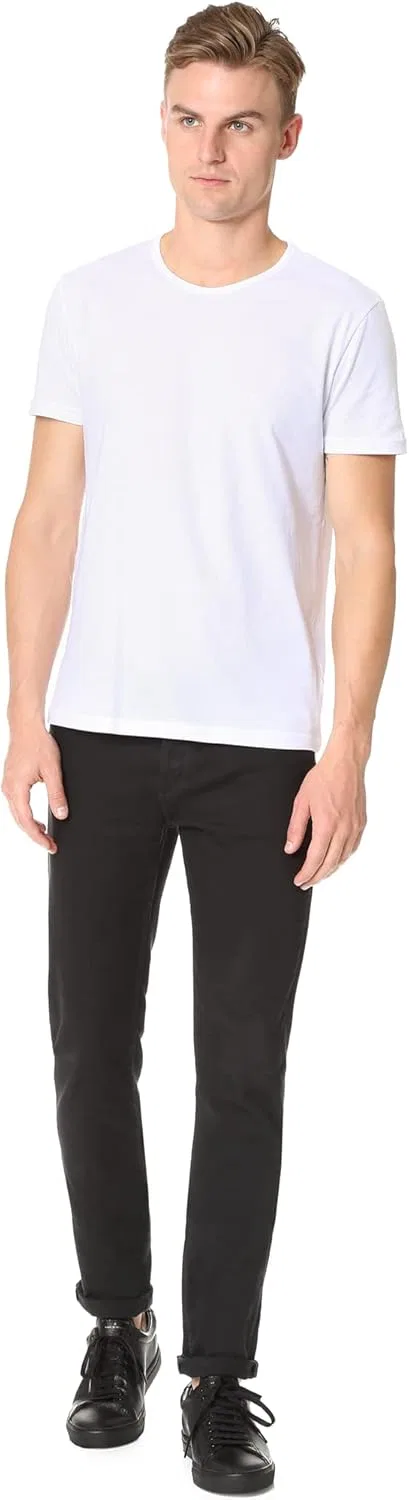 Мужская хлопковая футболка с вышитым орлом Cotton Crew Neck T-Shirt Emporio Armani, White — фото 4
