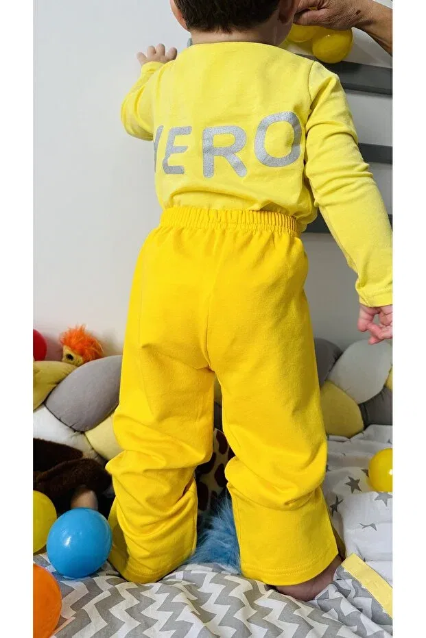 Детские штаны для мальчика с вышивкой Teddy Bear Embroidered Td Collection, Yellow — фото 4