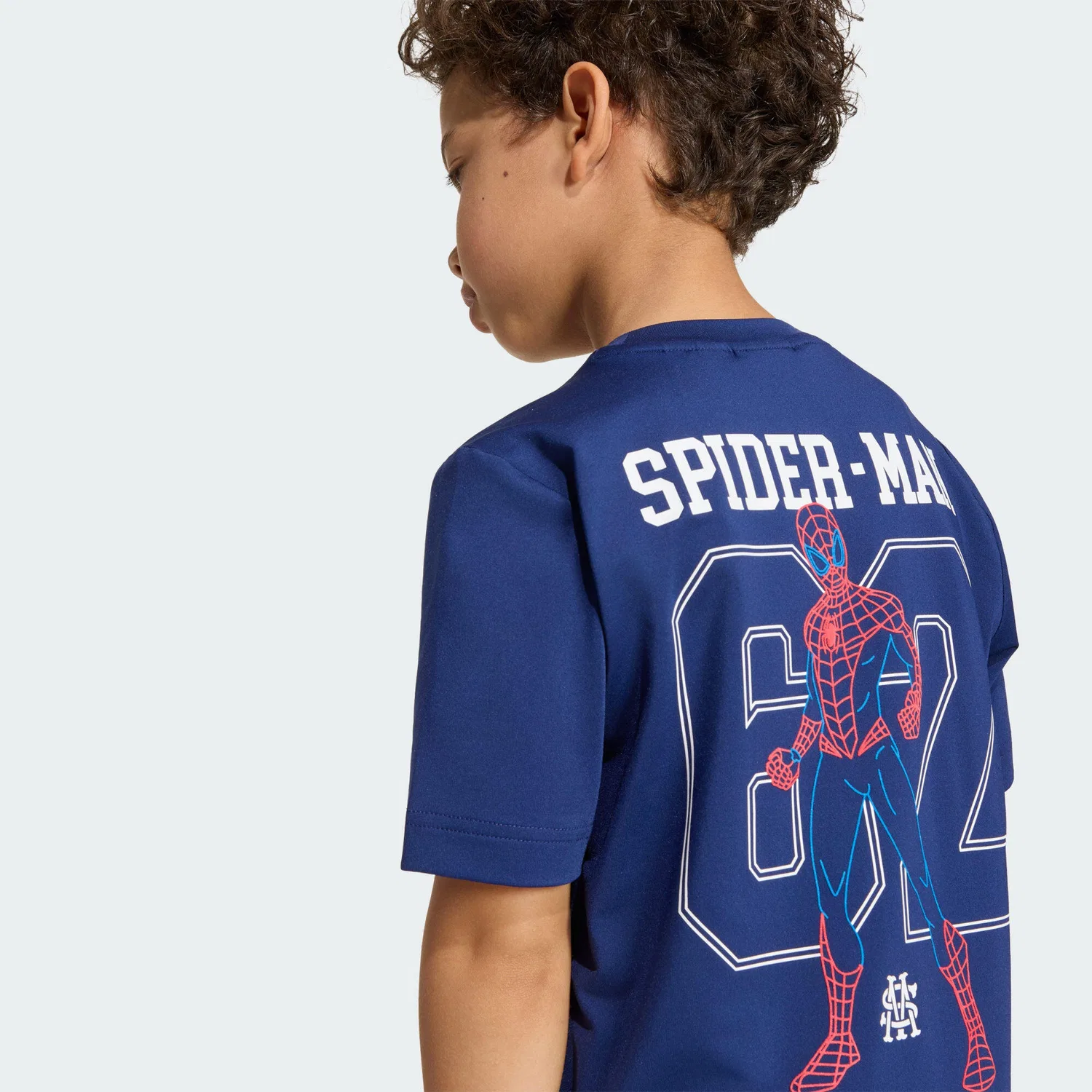 Детский спортивный костюм с технологией Climacool Marvel Spider-Man Sport Set Adidas, Dark Blue / White — фото 4