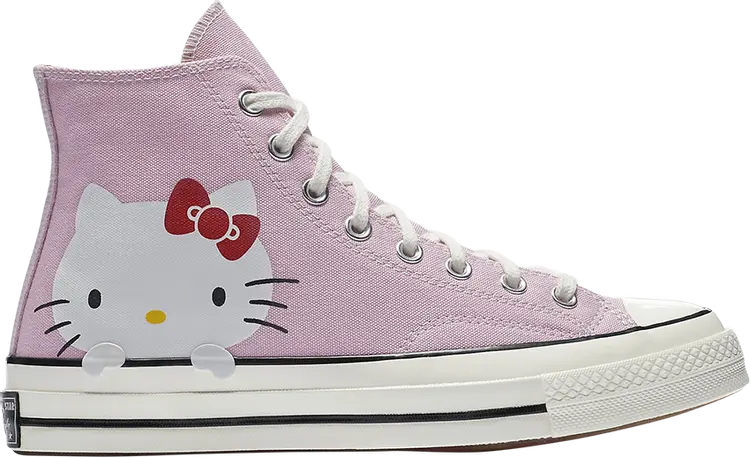 

Кроссовки Converse Hello Kitty x Chuck 70 Canvas Hi Top Prism Pink, розовый