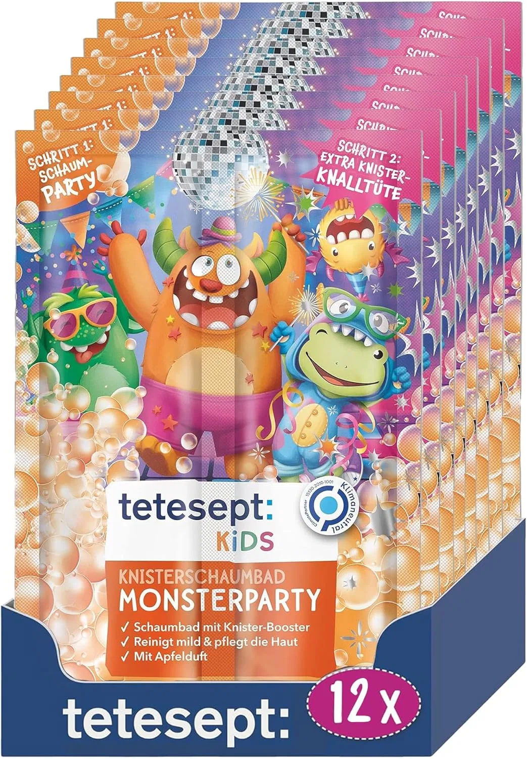 Пена для ванны Monster Party, Tetesept, 12x45 г, Оранжевый
