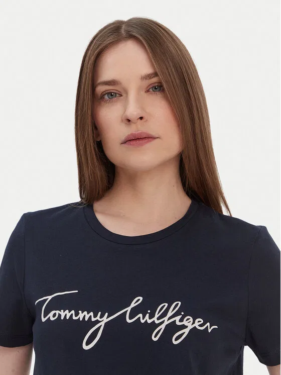 Футболка regular fit Heritage Graphic Tee Tommy Hilfiger, темно-синий — фото 4