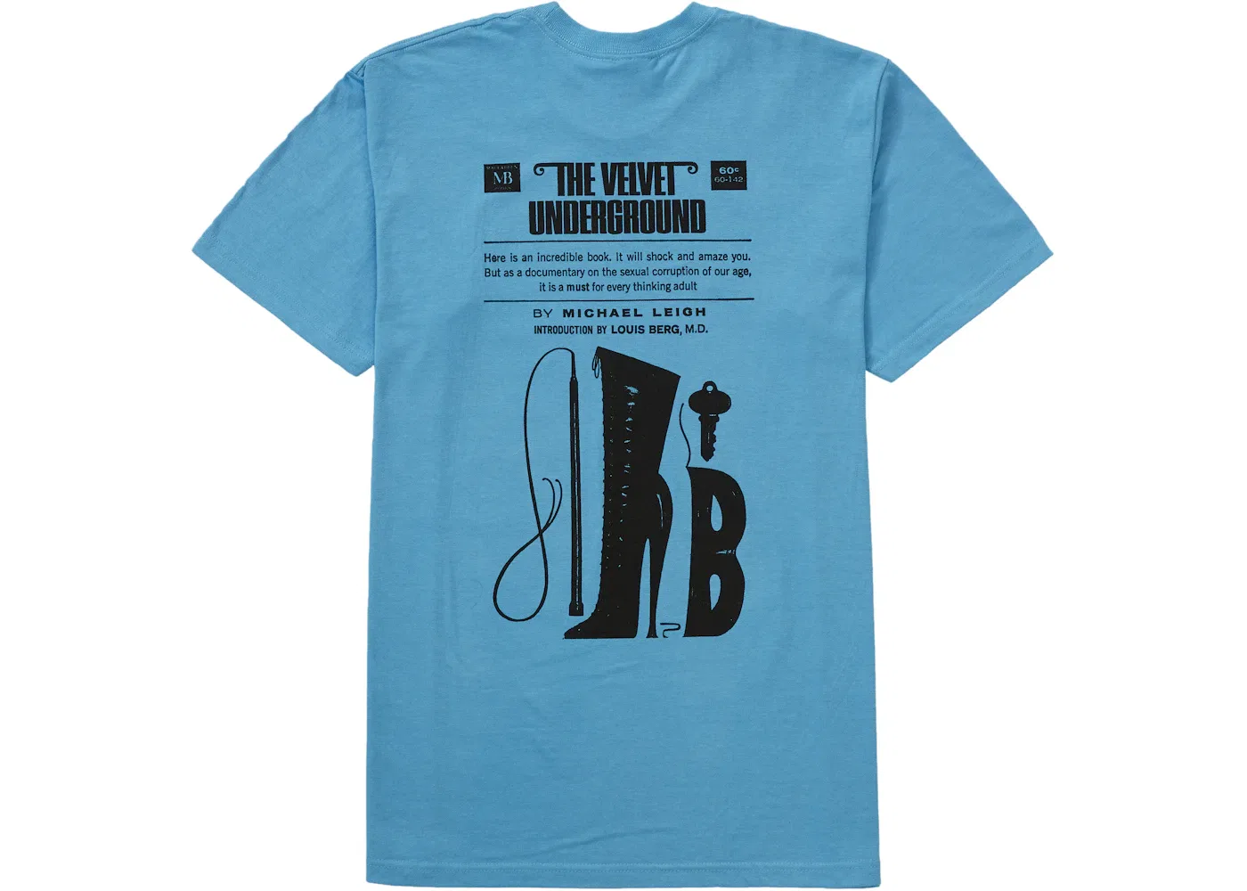 Мужская футболка с принтом Supreme The Velvet Underground Tee, Light Slate — фото 2