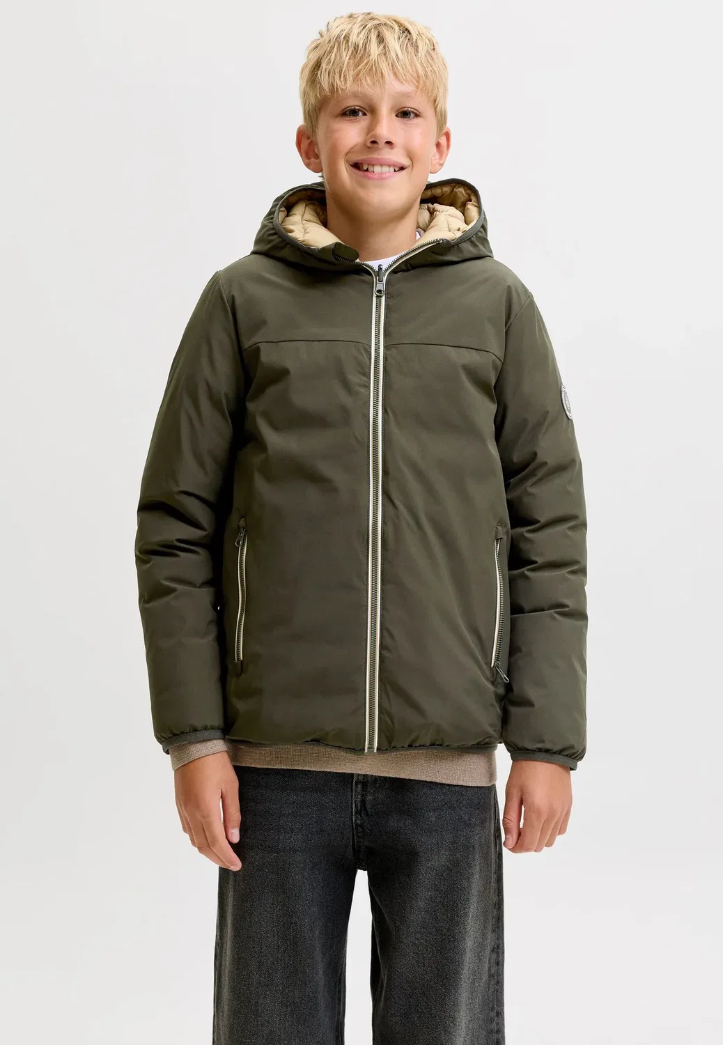 Куртка, детская куртка - зимняя куртка Jack & Jones Junior, Rosin — фото 2