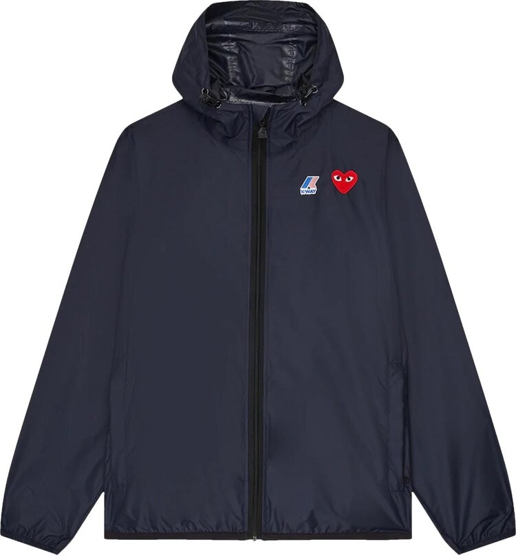 

Куртка Comme des Garçons PLAY x K-Way Full-Zip Packable Jacket 'Navy', синий