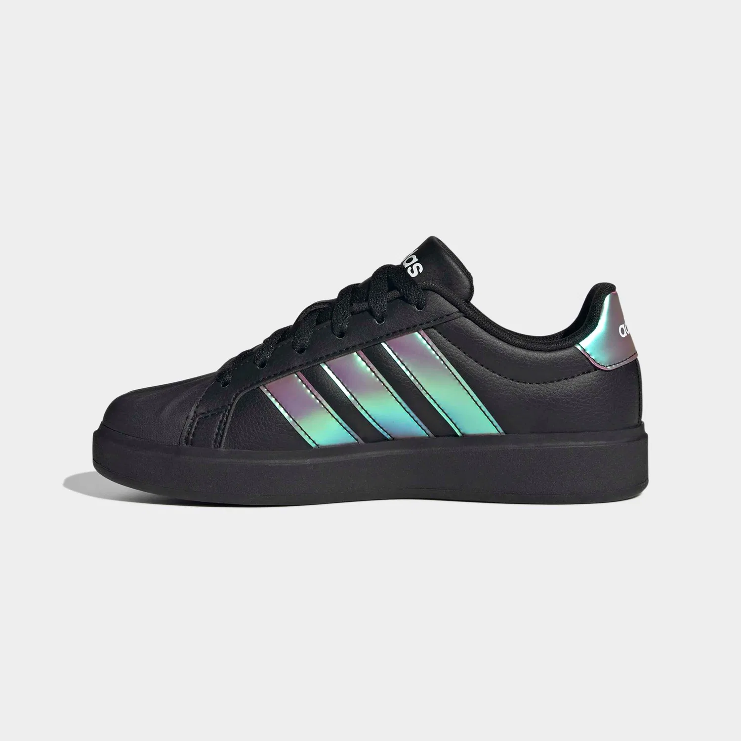 Детские кроссовки с мыском из резины Adidas Sportswear, Core Black/Iridescent/Ftwr White — фото 3