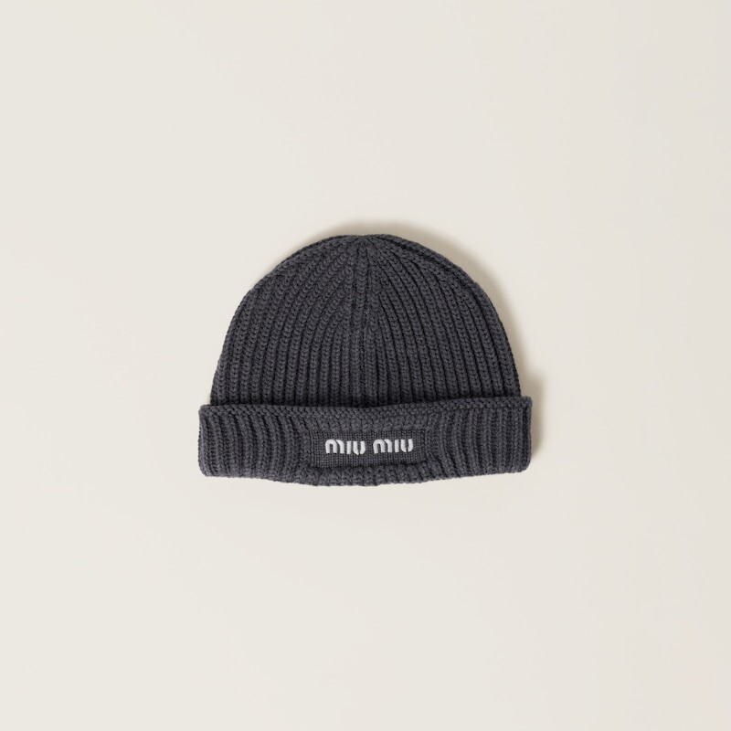 

Шерстяная шапка Miu Miu, серый