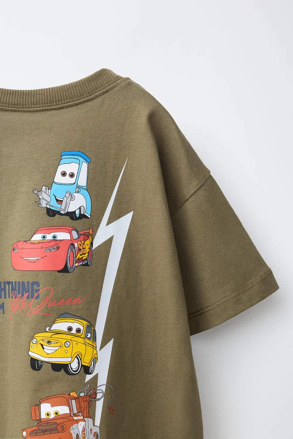 Футболка с принтом "Тачки: Молния Маккуин" DISNEY/PIXAR ZARA, Khaki — фото 4