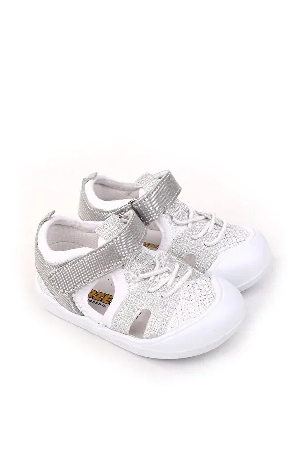 Детские ортопедические туфли для девочек Walkenzo, White-Grey — фото 2