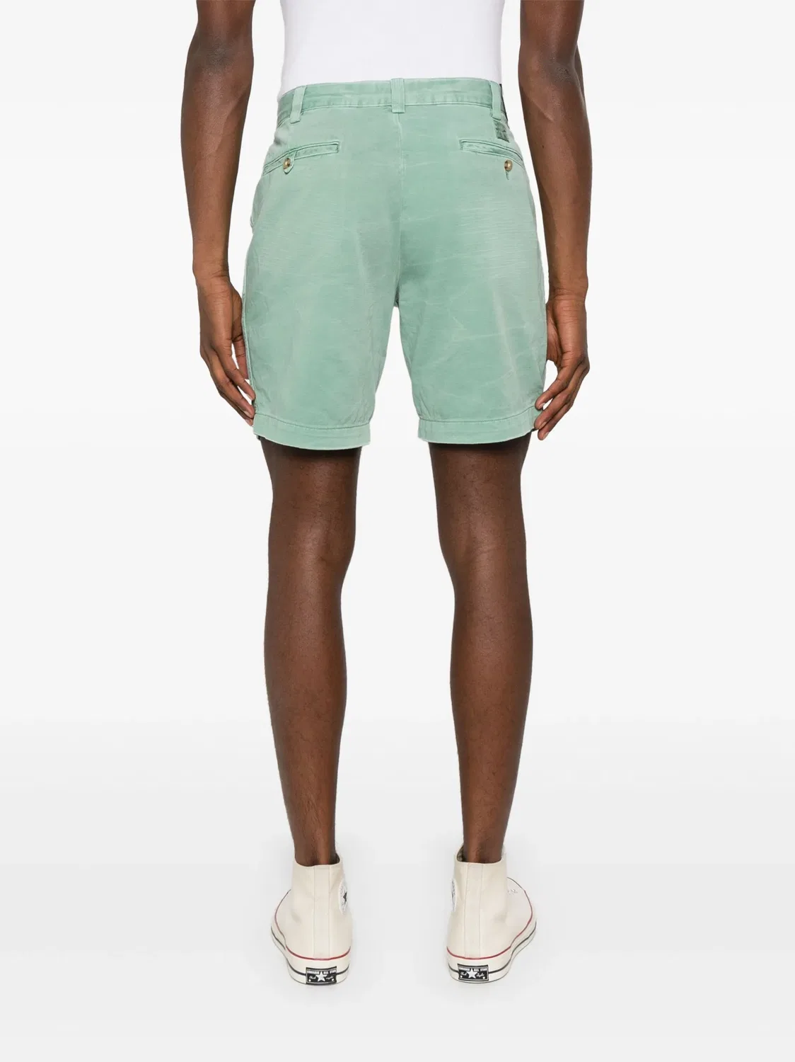 Шорты из хлопка прямого кроя, зеленые Polo Ralph Lauren, зеленый — фото 2