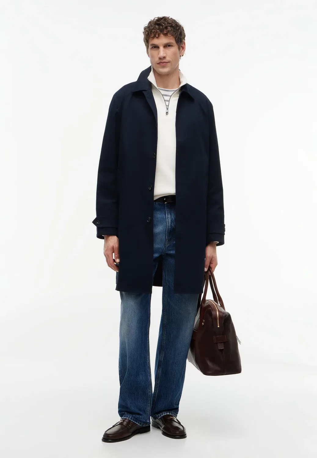 Неподшитое автомобильное пальто - тренчкот Tommy Hilfiger, Navy Blue — фото 2