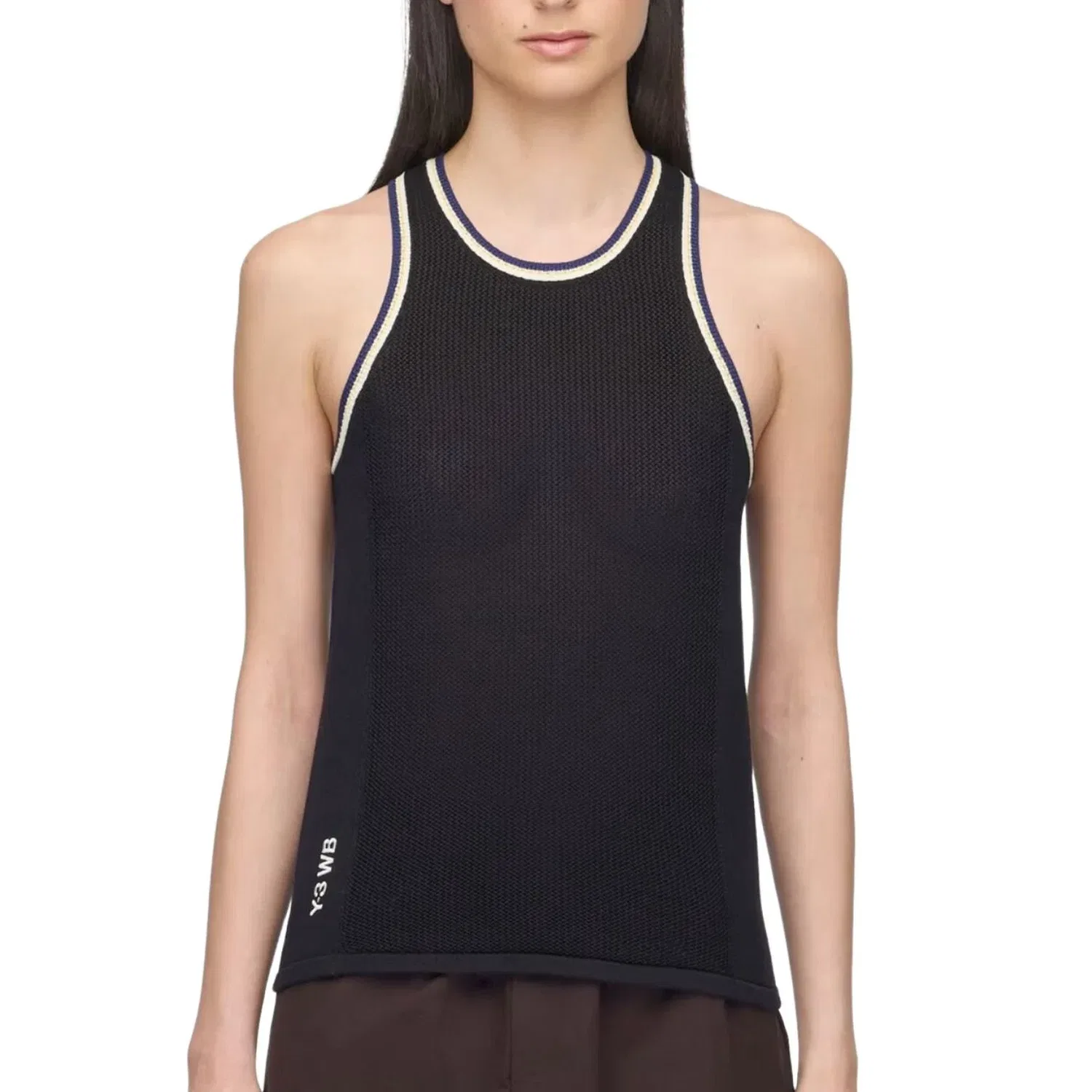 Женский топ без рукавов Adidas x Wales Bonner x Y3 Knit Tank, черный — фото 3