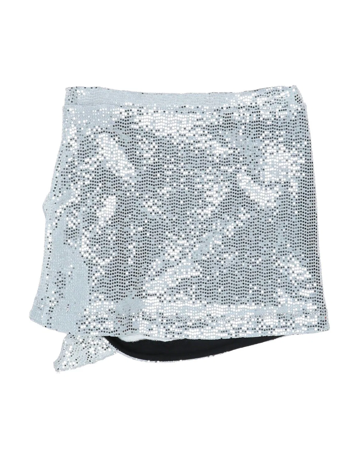 Детская юбка для девочек из трикотажа с рюшами Silver Pinko Up, серебряный — фото 2