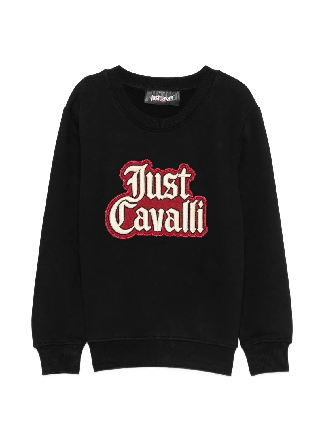 Свитер с нашивкой-логотипом Just Cavalli Kids, черный