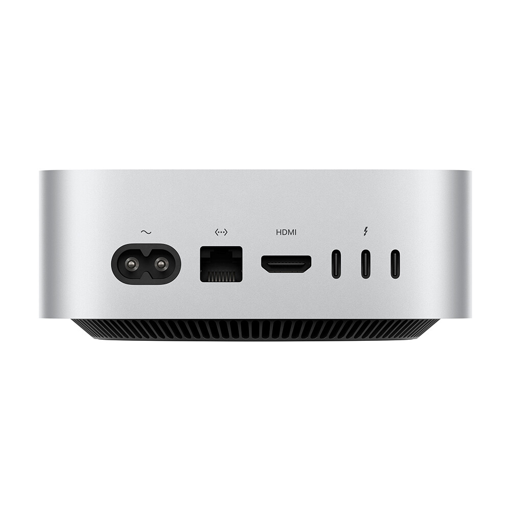 Настольный компьютер Apple Mac Mini M4 (2024), 10CPU/10GPU, Gigabit Ethernet, 16ГБ/1ТБ, Silver — фото 2
