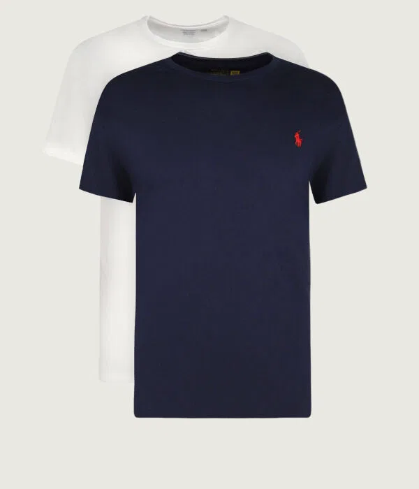 Мужской комплект футболок 2 штуки Custom Slim Fit Polo Ralph Lauren, белый