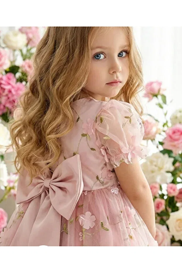 Детское платье для девочек с длинным рукавом 2Kids2Mom, Powder — фото 3