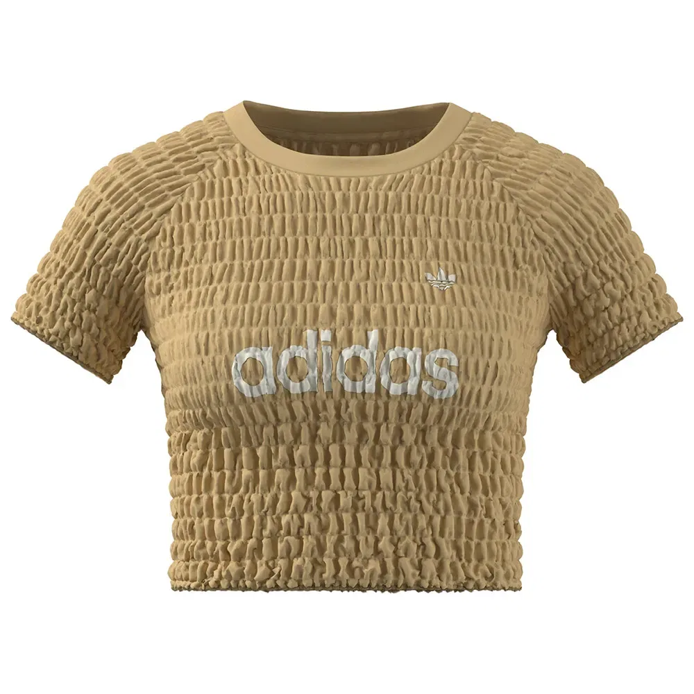 Футболка с коротким рукавом Smocked Cali Adidas Originals, оранжевый — фото 3