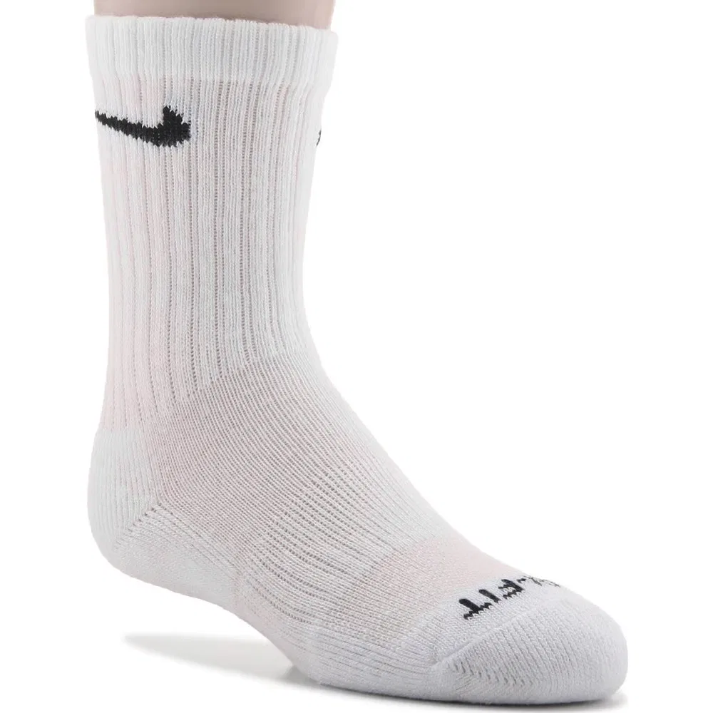 Набор из 6 детских носков размера XS для подростков Nike, White/Black — фото 2