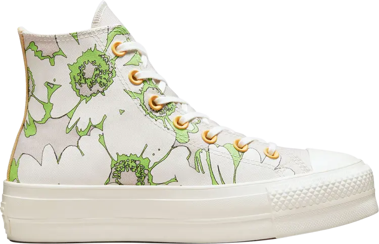 

Кроссовки Converse Wmns Chuck Taylor All Star Lift Platform High Crafted Florals, белый