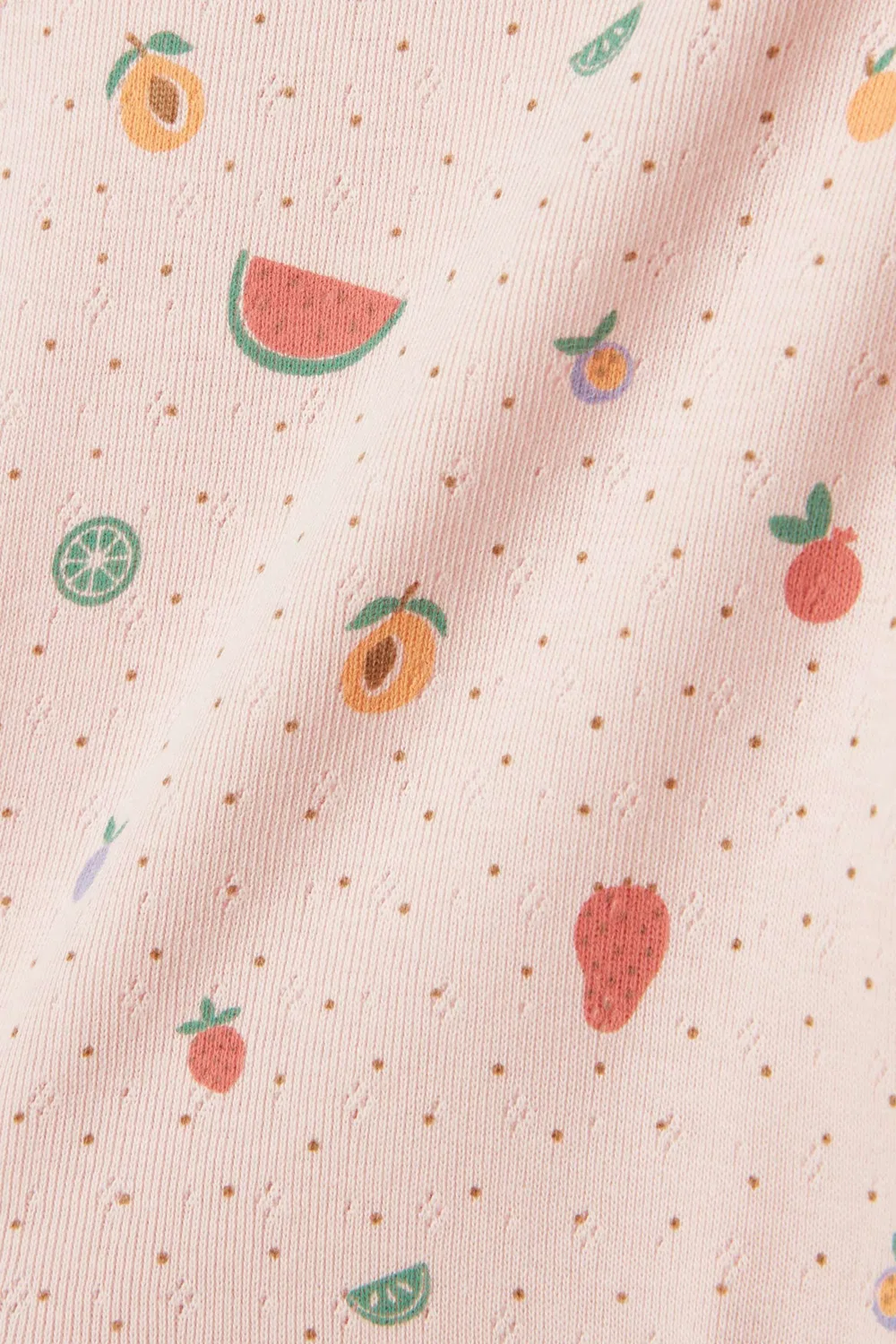 Боди-комбинезон из органического хлопка с ажурным узором Fruity Pointelle Purebaby — фото 3