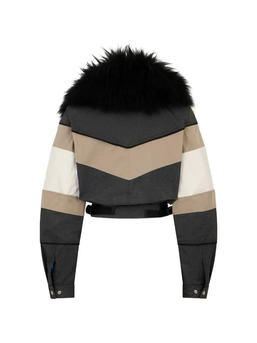 Лыжная куртка в стиле колор-блок Dsquared2, серый — фото 2