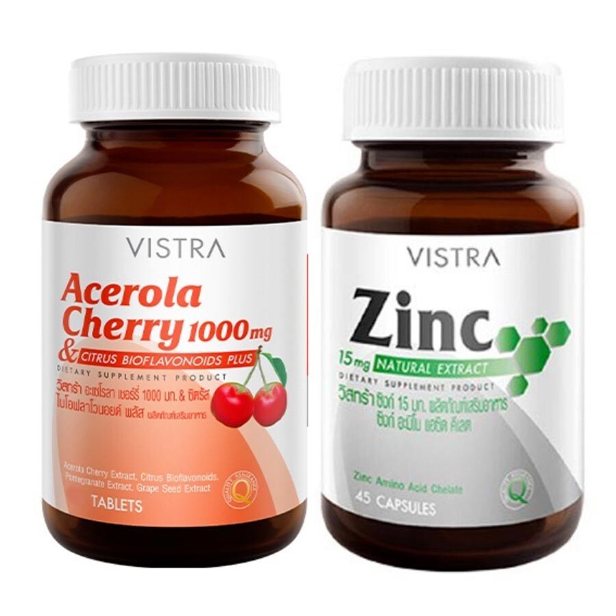 

Комплекс Vistra Acerola Cherry 45 таблеток + Vistra Zinc 45 таблеток