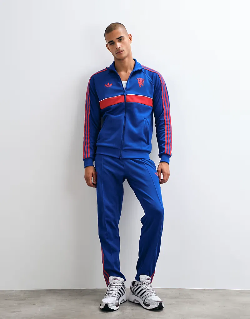 Куртка спортивная Manchester United Originals Adidas Performance, королевский синий — фото 2