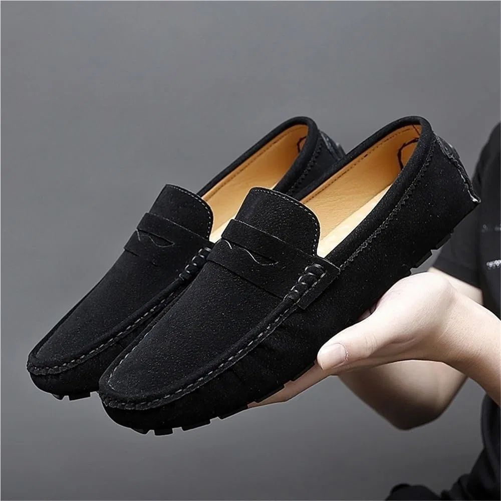 Лоферы замшевые Men’s Slip-On Vintage Loafers, черный DHFIRUFSHLO — фото 3