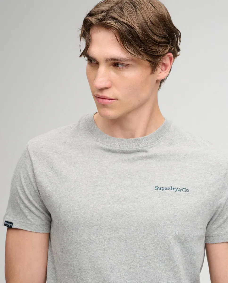 Мужская футболка, Essential Company Logo, Superdry, светло-серый — фото 4