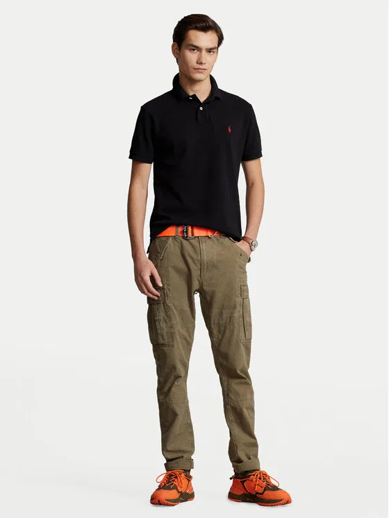 Поло slim fit Core Replen Polo Ralph Lauren, черный — фото 2