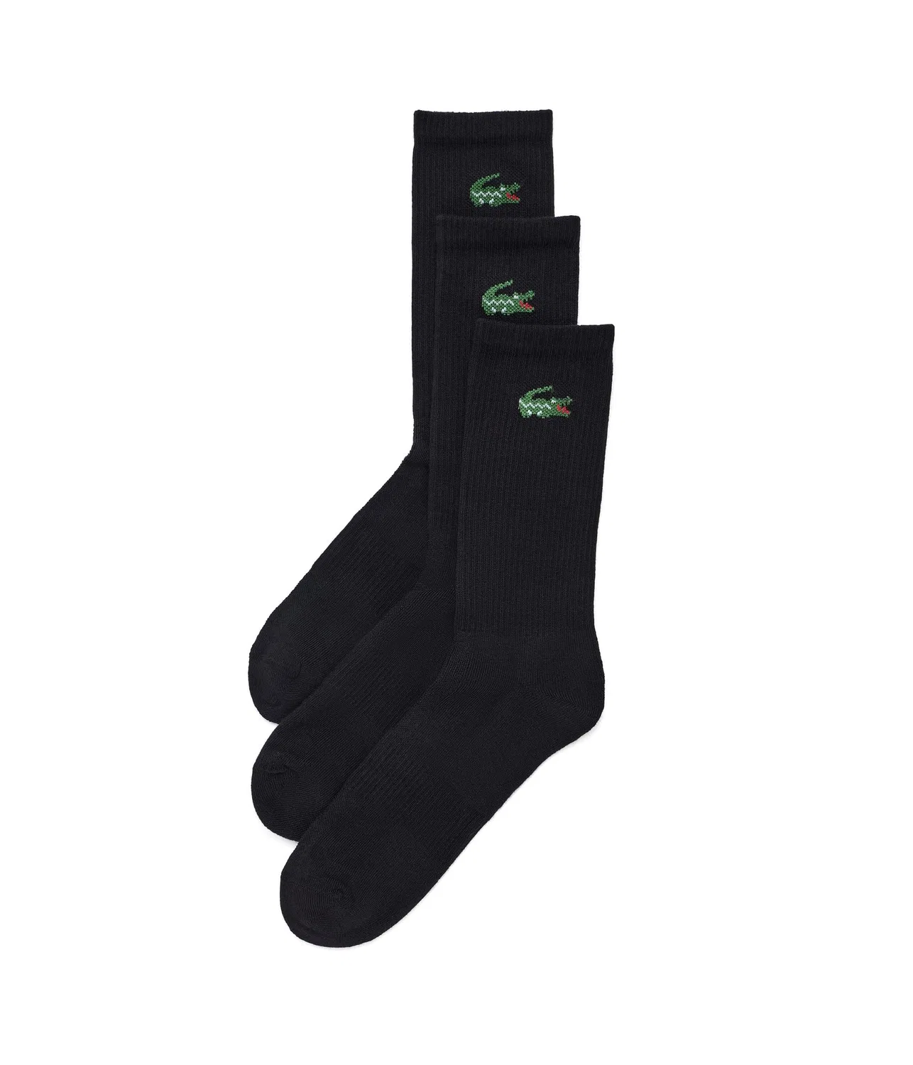 Набор из 3 спортивных носков Lacoste, Black