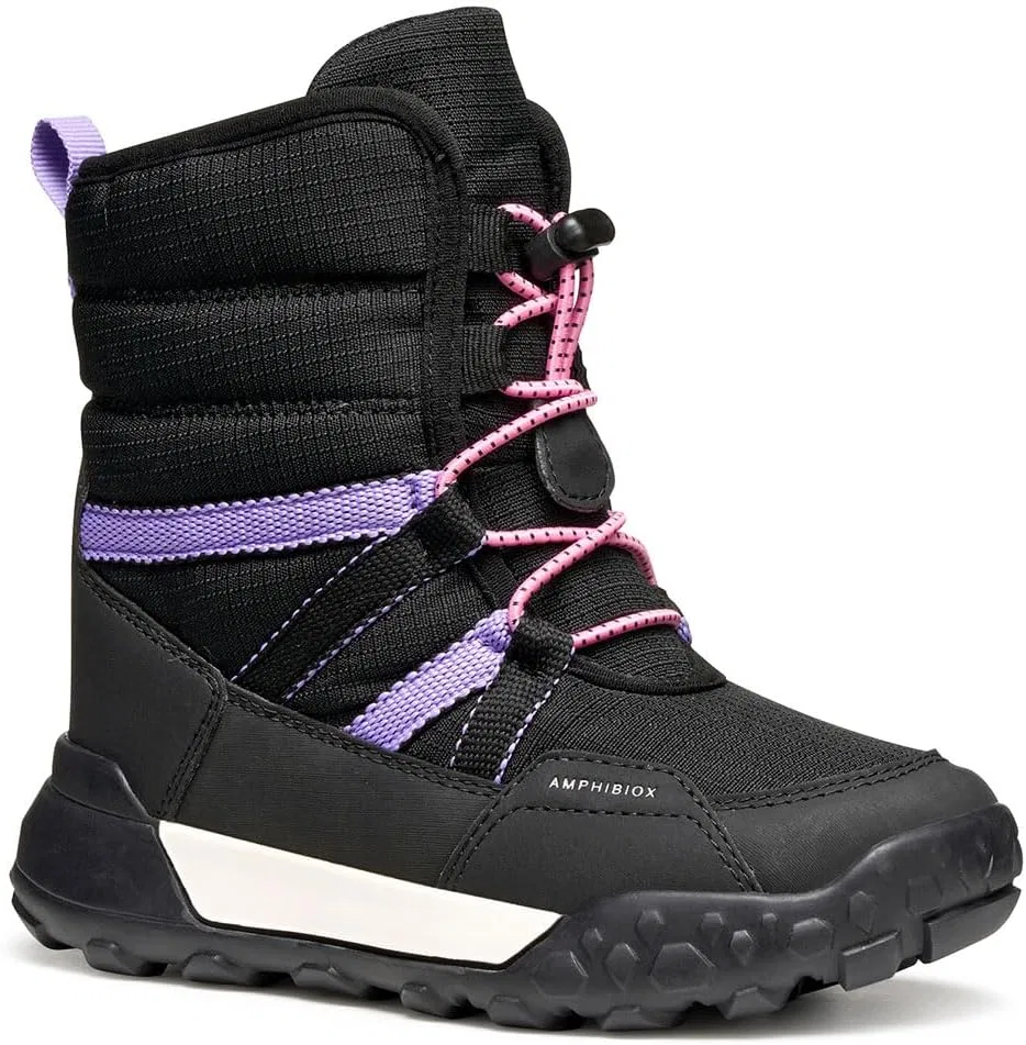Детские ботинки для девочек J Trekkyup Girl B Ab Geox, Black Lilac — фото 2