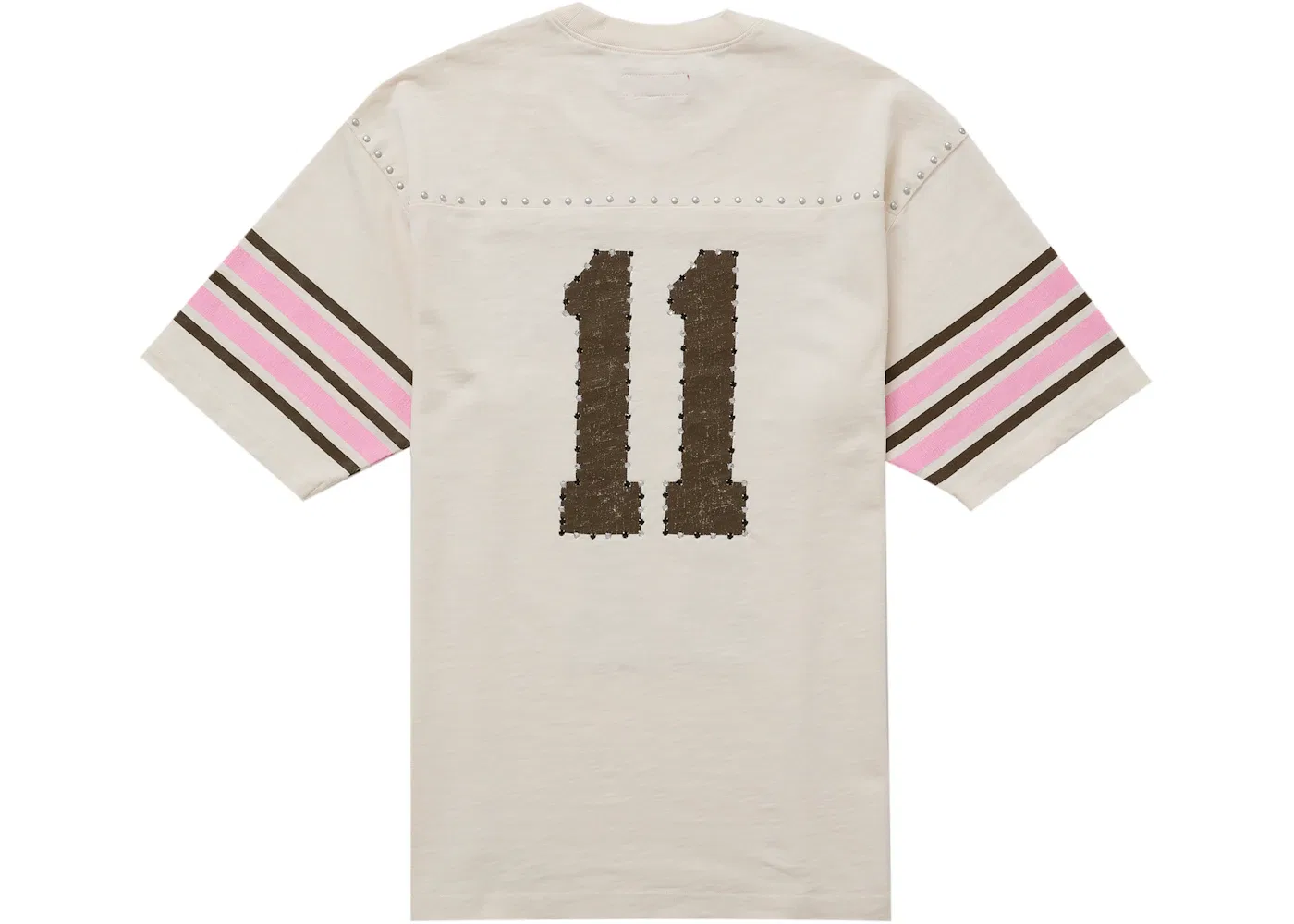Мужская футболка с принтом Supreme Studded S/S Football Top Tan Supreme, Tan — фото 2