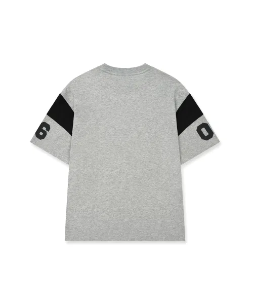 Детская футболка с сетчатой вставкой Модель BB06 Mesh Panel Tee BROWNBREATH KIDS, Grey — фото 3